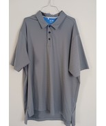 Adidas Golf Clima Lite Men&#39;s Gray Blue Short Sleeve Embroidered Logo Pol... - $320.20 MXN