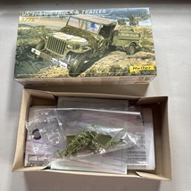 Heller US 1/4-Ton Truck Trailer Model Kit 1/72 Complete - $276.61 MXN