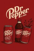 Dr. Pepper Soda Cola Pop Advertising Ad Metal  Sign 12x8in Mancave Garag... - $24.74
