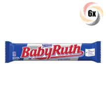 6x Bars Baby Ruth Dry Roasted Peanuts Caramel Candy Bars | 2.1oz | Fast Shipping - £11.89 GBP