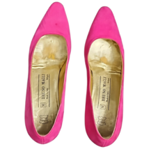 Vintage Bruno Magli Pink Suede 2" Kitten Heel Size 7 1/2 AA Hot Pink! image 6