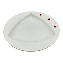 Homer Laughlin 11&quot; White Pasta Bowl Plates Triangle Center Rimmed Polka ... - $338.51 MXN