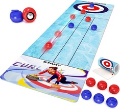Kids Board Games Tabletop Curling Strategy Game for Family Game Night Fu... - $46.65