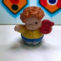 Fisher Price Red Haired Boy Holding 8, Little People Time To Learn -  2005 - $6.92