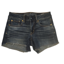 American Eagle Outfitters Woman&#39;s Size 2 Shortie Shorts denim Super stretch - $11.27