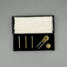 Gold-Colored Golf Tee and Ball Marker Set 3 Tees, 1 Ball Marker and 1 Divot Tool - $19.79