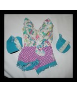 CPK Purple &amp; Teal Fringed Southwestern Outfit with Fringed Booties - $29.76 CAD