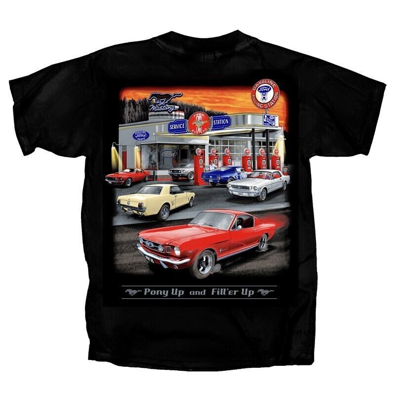 Pony Up and Fill&#39;er Up! Cool vintage design of the service station, size... - $28.70