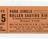Park Circle Roller Skating Rink Discount Ticket Brooklyn New York 1950&#39;s - £14.20 GBP
