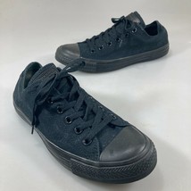 Converse All Star Womens 9.5 Black Canvas Low Top Gym Shoes Sneakers  - £25.52 GBP