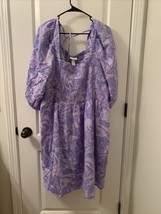 Ava &amp; Viv Women&#39;s Plus Purple Swirl Elbow Dress Size 2X - £36.36 GBP