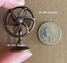 1/12 Scale Dollhouse miniatures dummy bracket fan brown desk fan - £6.71 GBP