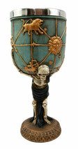 Greek Titan God Atlas Skeleton Bearing Globe 5oz Wine Drink Goblet Chali... - $440.20 MXN