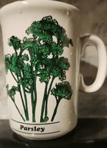 Vintage 1992 Bloom-rite Parsley Coffee Mug Herb Garden Nurserymen&#39;s Exchange  - £10.20 GBP