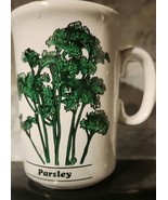 Vintage 1992 Bloom-rite Parsley Coffee Mug Herb Garden Nurserymen&#39;s Exch... - £10.04 GBP