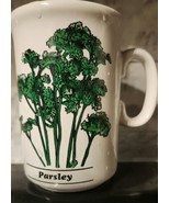 Vintage 1992 Bloom-rite Parsley Coffee Mug Herb Garden Nurserymen&#39;s Exch... - £9.66 GBP