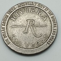 Riviera CASINO $1 Slot Gaming Token Las Vegas Nevada NV - Nickel - 1986 - $9.39