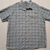 Eddie Bauer 2XL Mens  Short Sleeve Fishing Shirt  Vented Lightweight Qui... - $12.55