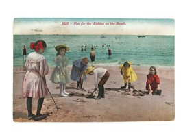  Antique 1911 California Beach Scene Vintage Postcard Fun For The Kiddie... - £7.54 GBP