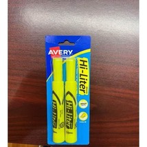 2pk AVERY Hi-Liter Desk-Style Highlighters, Smear Safe Ink, Chisel Tip Y... - $4.95