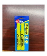 2pk AVERY Hi-Liter Desk-Style Highlighters, Smear Safe Ink, Chisel Tip Y... - $92.05 MXN