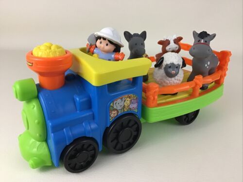Fisher Price Little People Choo Choo Zoo Train Animals Zoo Wagon Fun Sounds 2014 - £35.16 GBP
