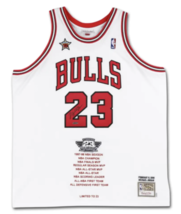 Michael Jordan Autographed &#39;Career Stats&#39; Embroidered White Jersey UDA LE23 - £12,808.09 GBP