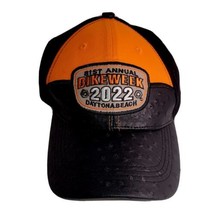 2022 Bike Week Hat Daytona Beach 81st Annual Orange Black Cap Adjustable... - $18.69
