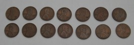 Lincoln cents--14 different S-mint...1939-1954... circulated--cx. - £7.82 GBP