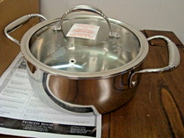 NEW Princess House Heritage Tri-Ply Stainless Steel 3.5 Qt Simmer 6210 e... - $138.55