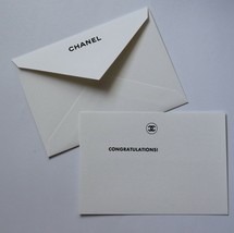 Authentic CHANEL &quot;Congratulations!&quot; White Card &amp; Envelope Blank Gift Set... - £6.29 GBP