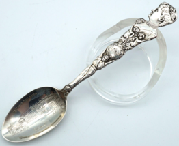Sterling Silver Spoon Antique 1893 World&#39;s Fair Chicago  Women’s Buildin... - £57.88 GBP