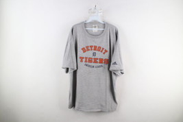 Vintage Y2K 2006 Adidas Mens XL Spell Out Detroit Tigers Baseball T-Shirt Gray - £35.46 GBP