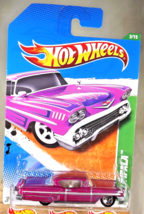 2011 Hot Wheels #53 Treasure Hunt 3/15 &#39;58 IMPALA Pink w/Chrome 5 Spoke Wheels - £12.19 GBP