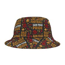 San Francisco 49ers Inspired Sports Bucket Hat, Go Team Hat for Sports F... - $25.99