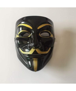 V for Vendetta Matte Finish Polishing Black Hacker Mask Anonymous Costume - $6.99