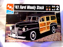 Vintage 1941 Woody Stock 1:25 Model Car Kit AMT ERTL - £30.98 GBP