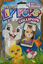 Easter Candy Selfie Lip Pops Lollipops 1ea 4 Pk Of Pops-BRAND NEW-SHIPS ... - $9.78