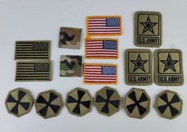 Lot Of 16 US ARMY Military Sew On Badges Patches Subdued Olive Green VGC - £15.01 GBP