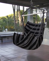 Hammock Chair Swing (500 lbs Max) - Indoor and Outdoor - Sturdy Steel Bar with A - £47.45 GBP