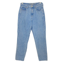 American Eagle Outfitters Mom Jeans Womens size 4 Pinstriped Blue Straight Leg - £21.15 GBP