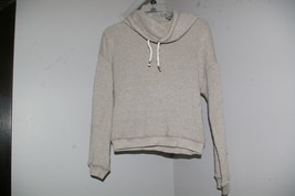 Garage Brown Tan Cowl Neck Sweater Hoodie Juniors Size M Funnel Neck - $15.00