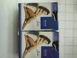 2 X Gatta 15den Classic Women STREATCH COLLANT Tights -COLOR NERO SIZE 4/L  - $9.00
