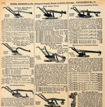 1901 Brush Plows Farming Reproduction Advertisement Sears Agriculture DW... - €17,31 EUR