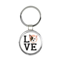 Love French Bulldog Cute : Gift Keychain Dog Cartoon Funny Owner Heart Pet Mom D - £6.37 GBP