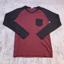 Wdadblju TShirt Mens Medium Red Black Lightweight Casual Long Sleeve 100... - $19.68