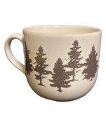 HOLLY &amp; JOY Mug by Market Finds Holiday Christmas Pine Trees Winter Cera... - £14.09 GBP