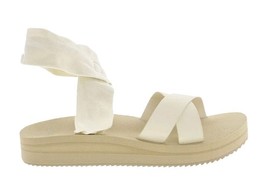 New Sanuk Highland Sling Wedge Sandals Beige Size 7 - $23.76