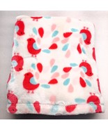 RARE Baby Starters peacock bird baby Blanket hot Pink aqua teal grey Plu... - $58.00