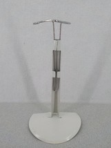 DOLL STAND 5 1/2 INCH METAL STAND HALF CIRCLE BASE BENDABLE ARMS PREOWNED - £3.93 GBP